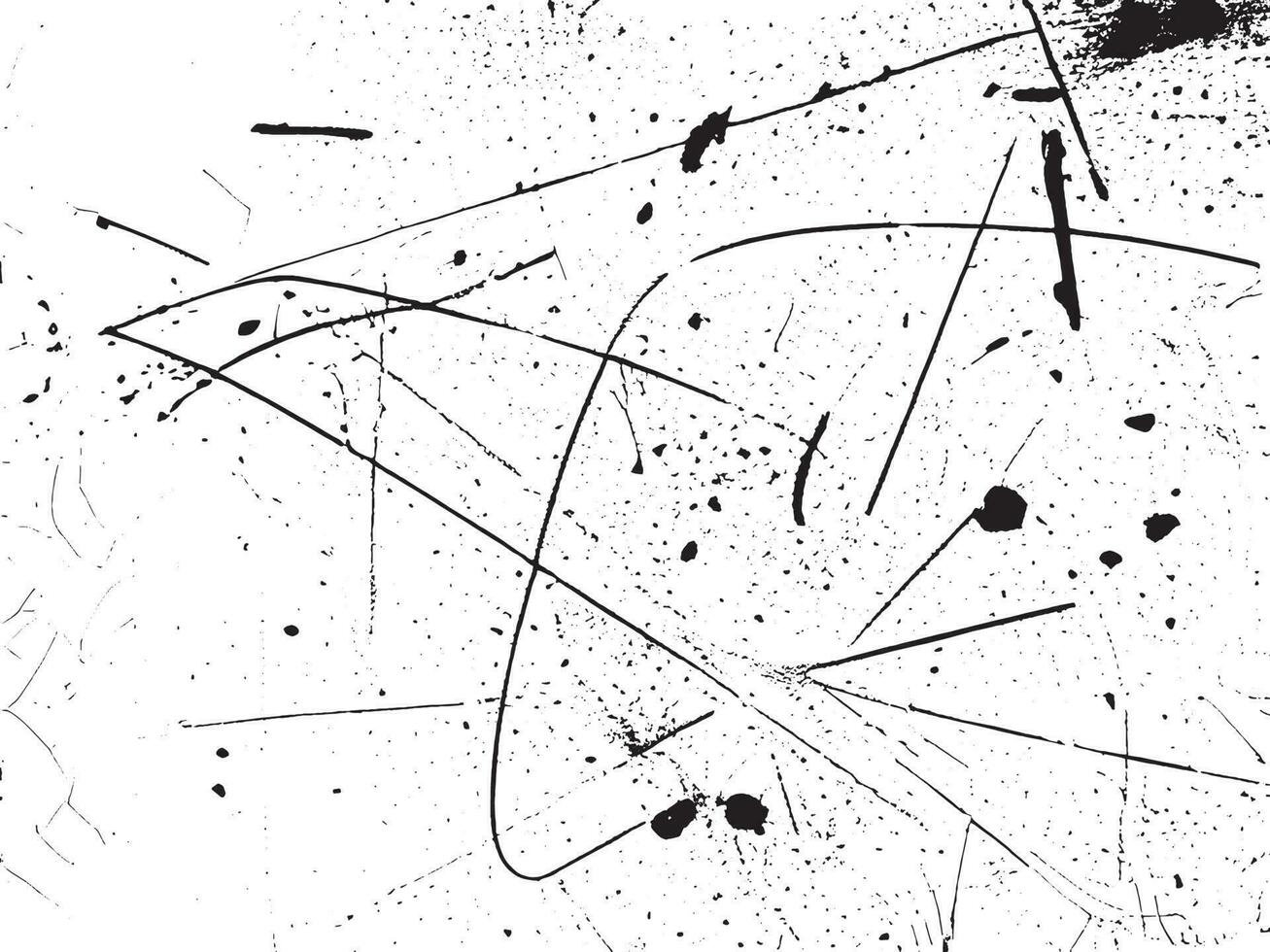 Black and White Grunge Texture with Splatter and Scratch Effects. vector