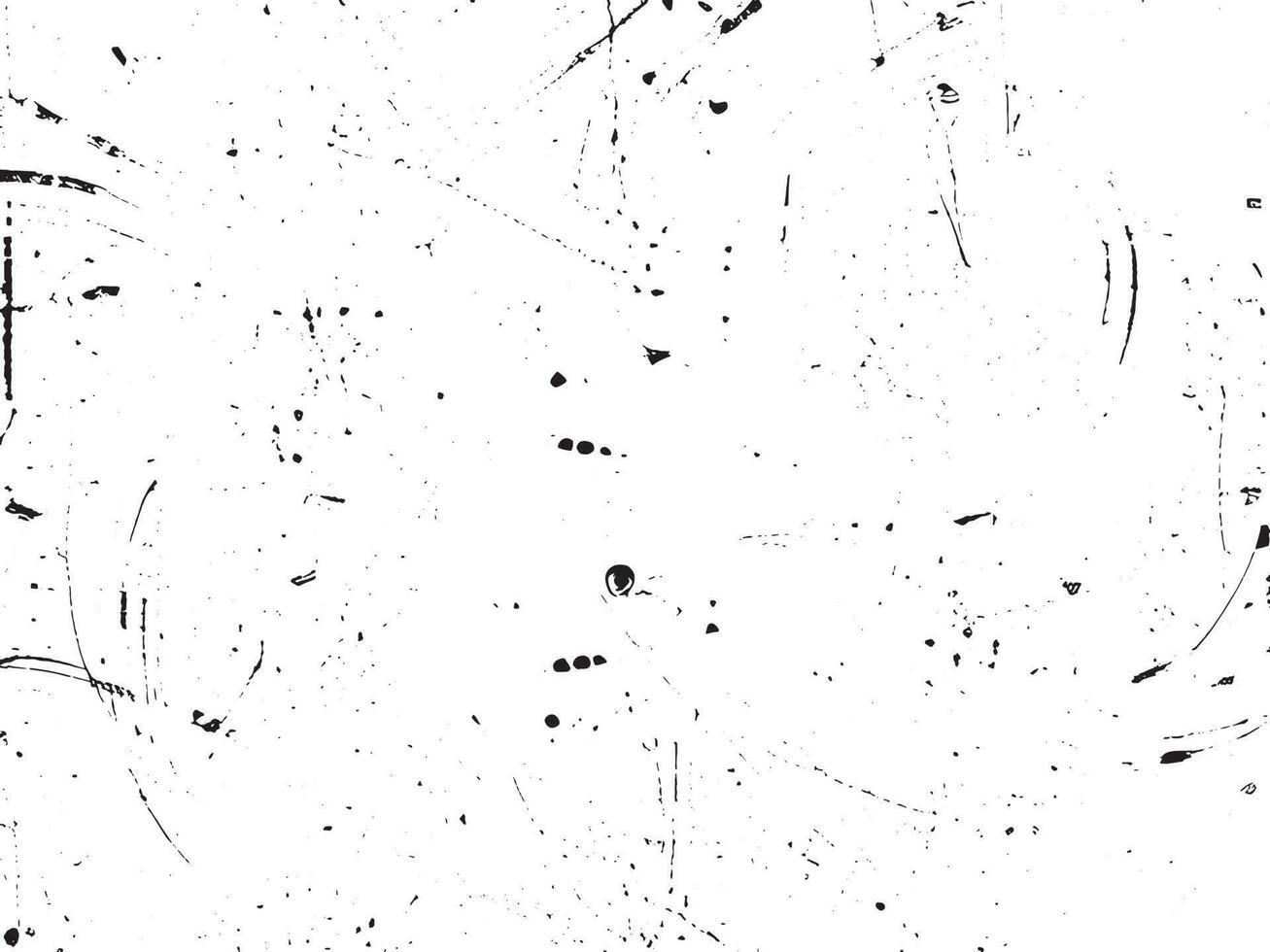 Grunge background vector illustration. Black and white messy texture with scratches and dots. Distressed overlay effect for retro design. Abstract dirty surface with empty space. EPS10.