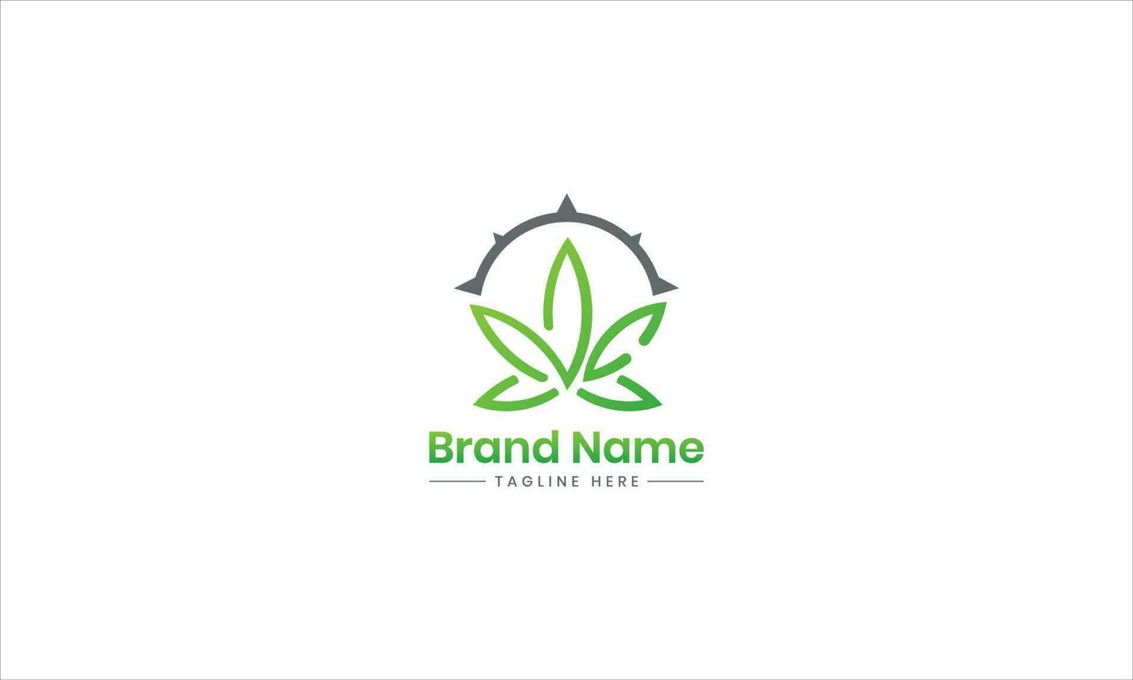 Cannabis logo vector template. Gradient color with cannabis icon vector. Pro vector