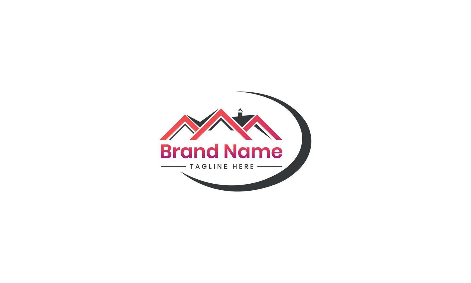 Real Estate, Building and Construction Logo Vector Design. Real Estate Logo Design. House Logo Design pro Vector