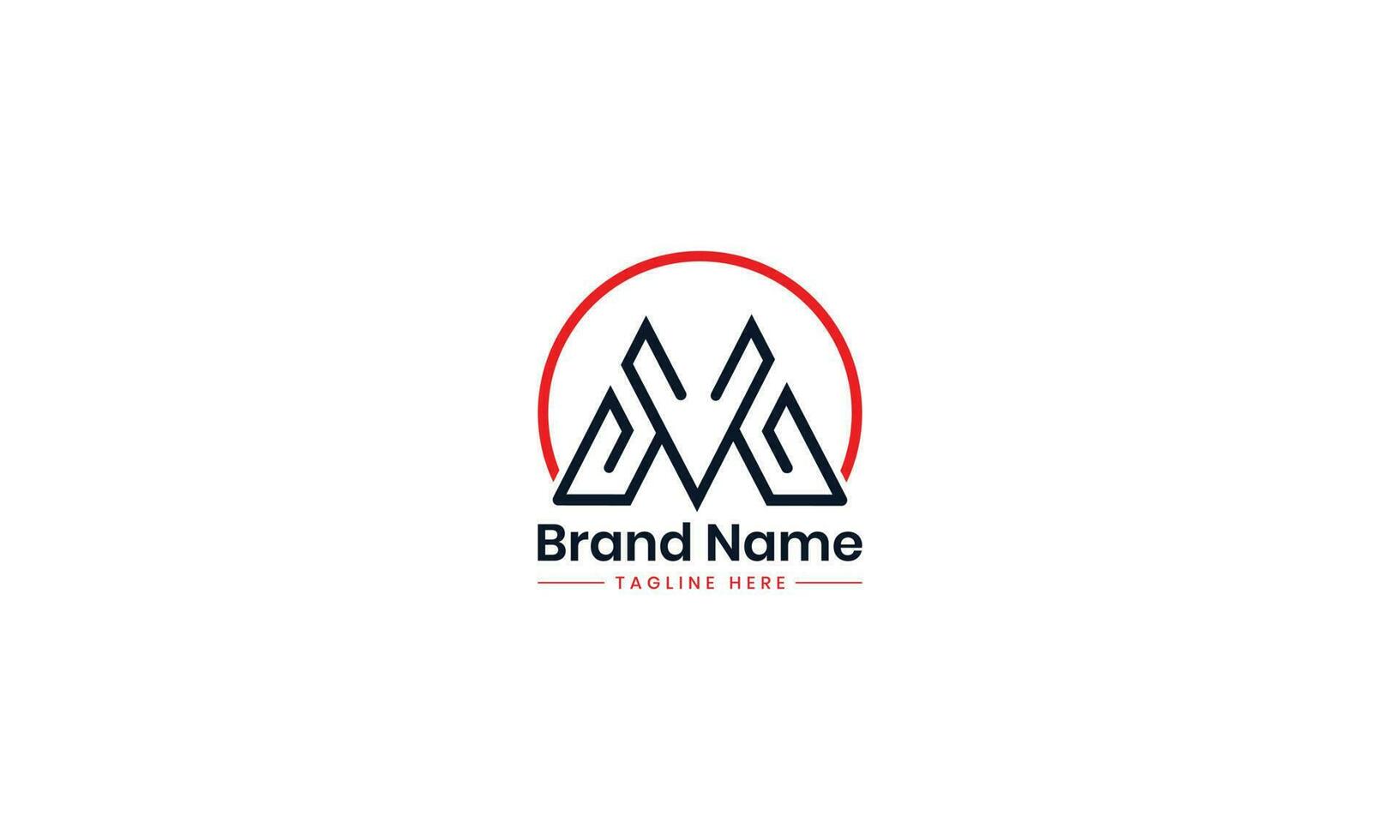 MV letter logo design with Nagative space V letter. MV logo design monogram. VM vector logo template with red and black color. MV logo Simple, Elegant, and Luxurious Logo. VM Pro Vector