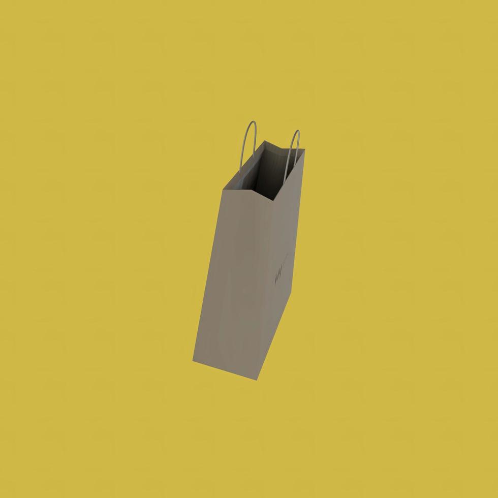 Shopping bag 3d icon photo