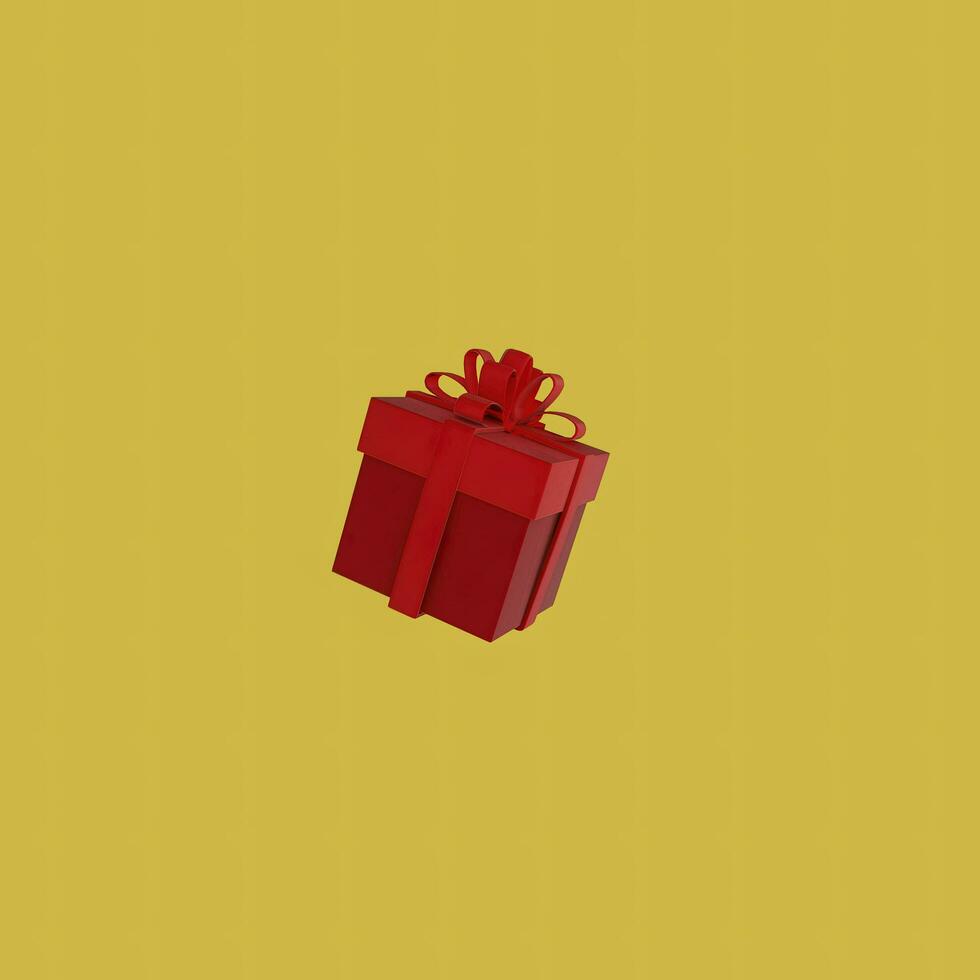 Red Gift 3D Icon photo