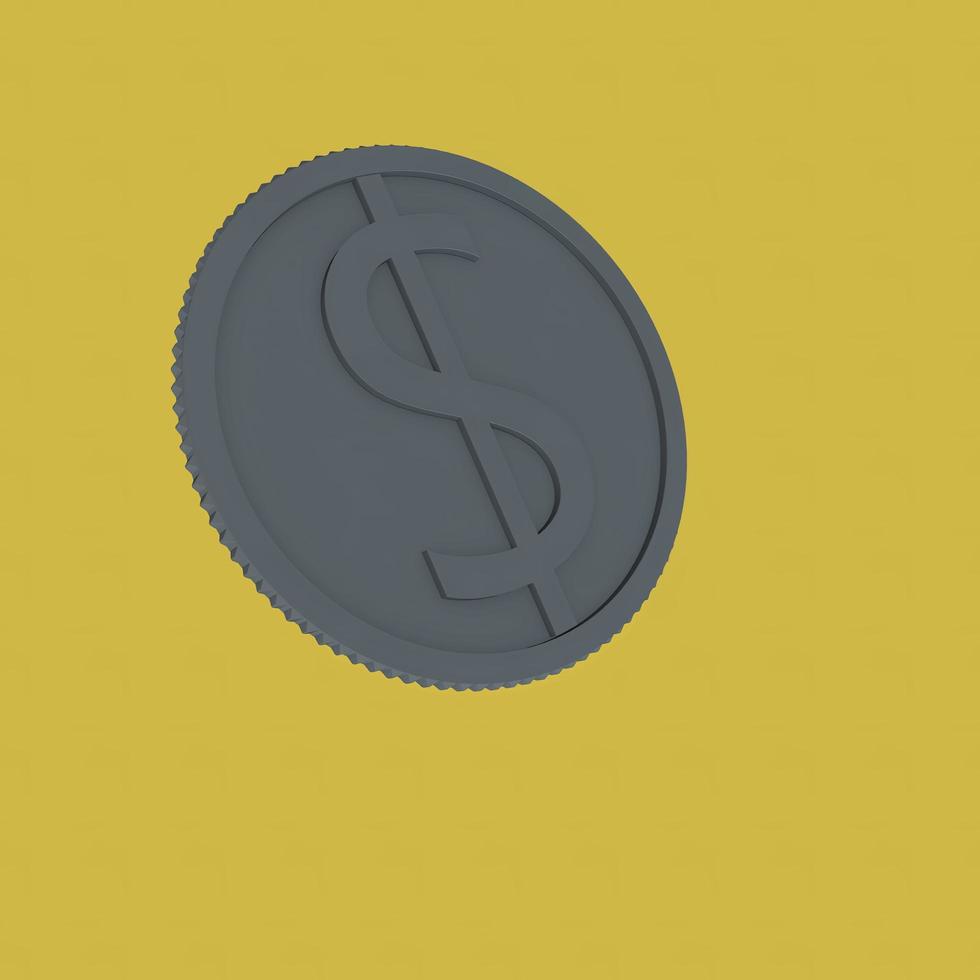 Dollar coin 3D icon photo