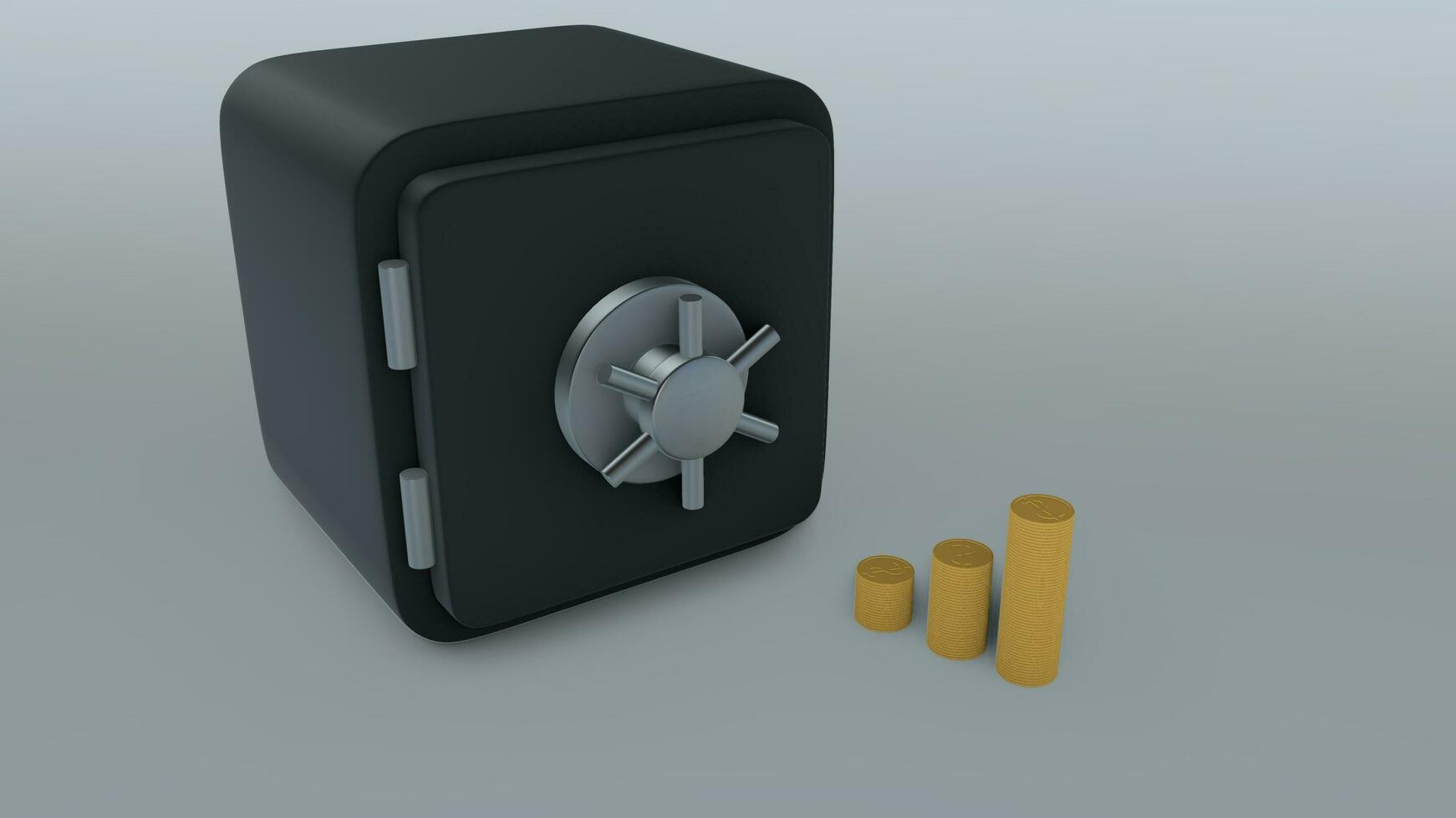 Coins and safe finance illustration photo