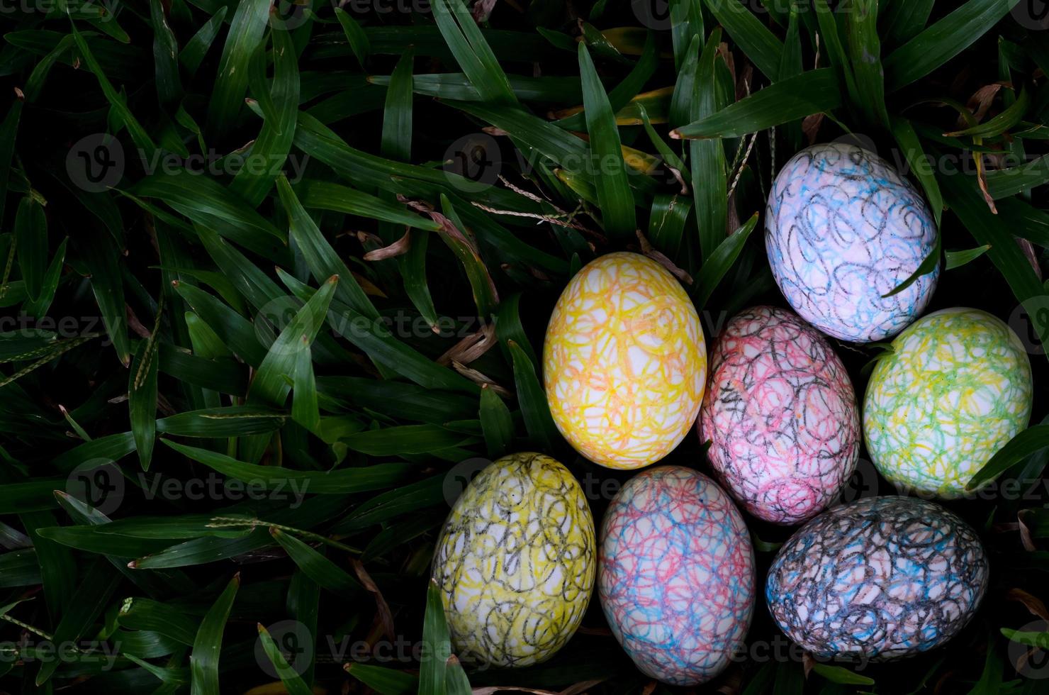 Easter egg background for Easter festival photo