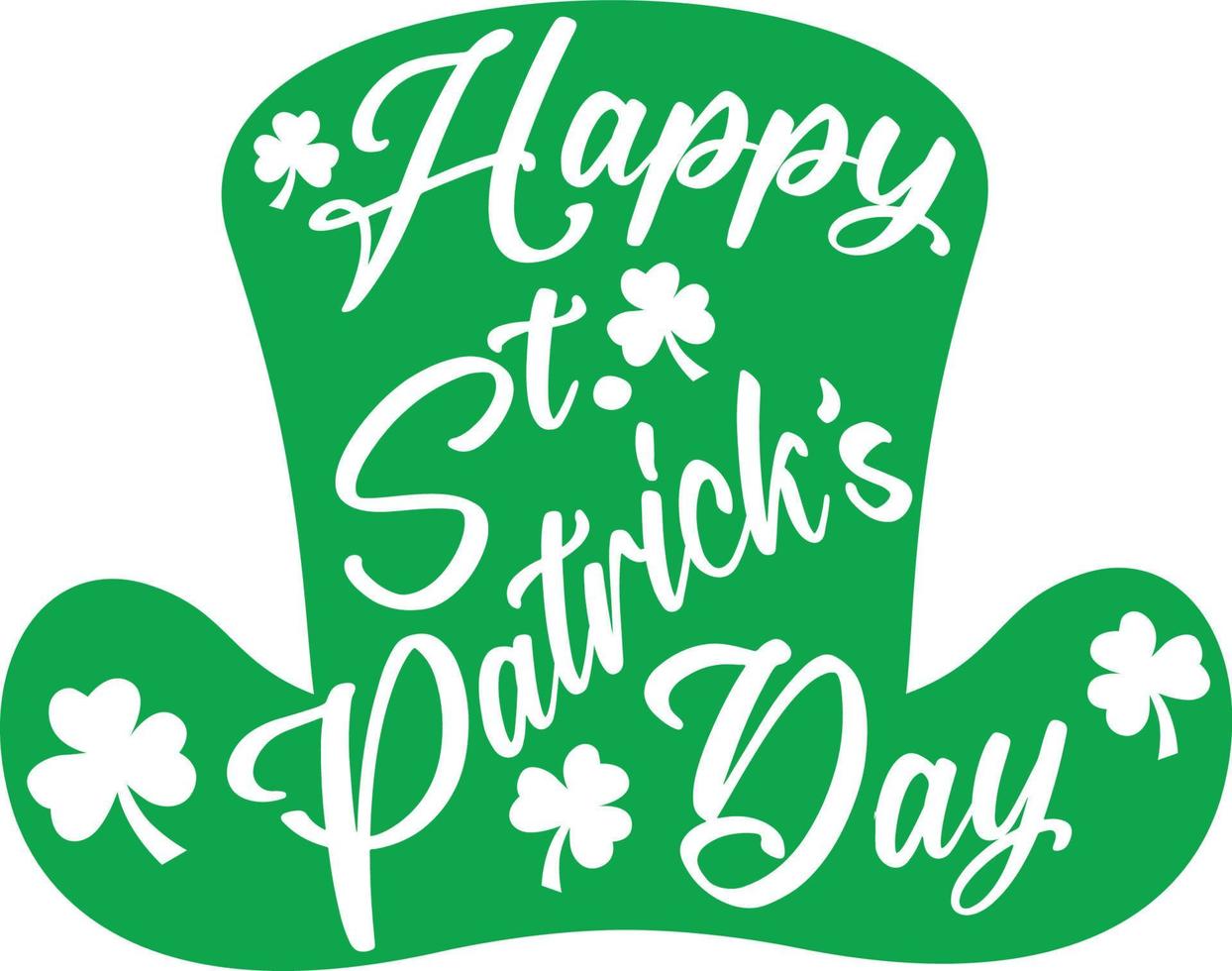 Green hat happy St Patrick s day vector