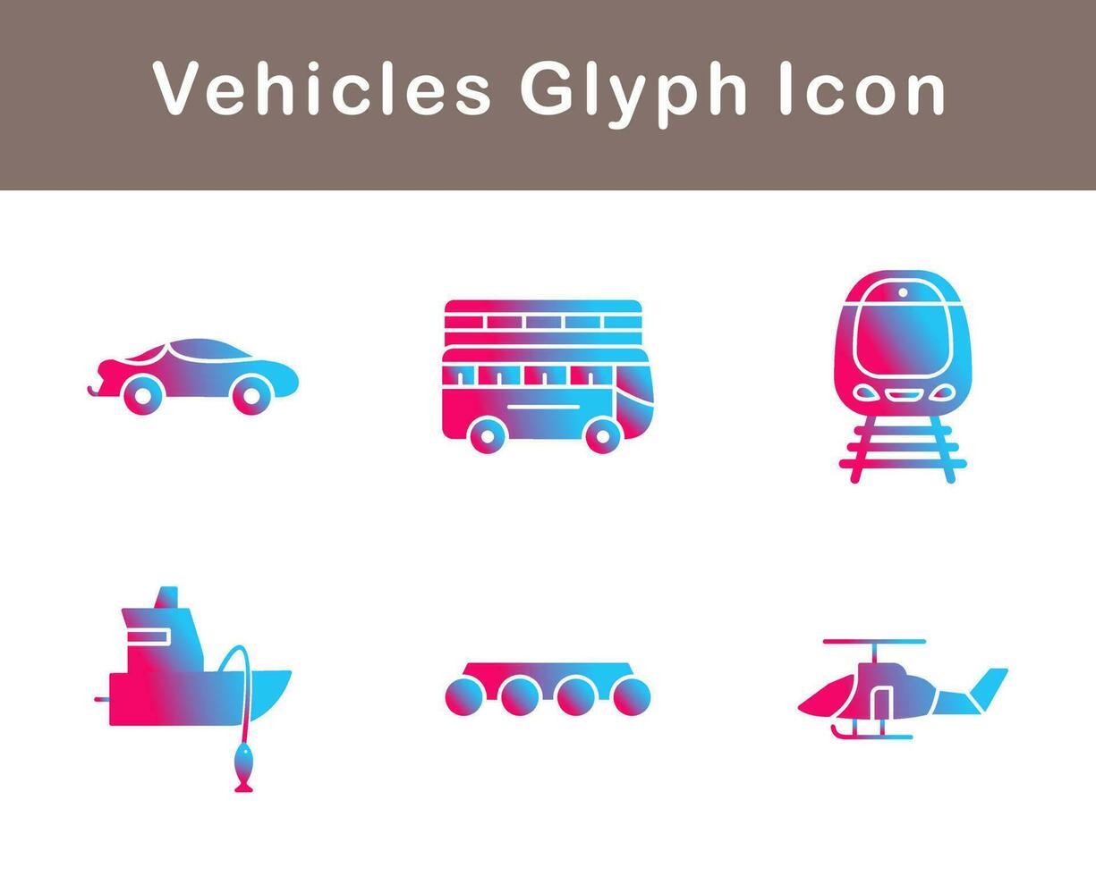 Vehicles Vector Icon Set