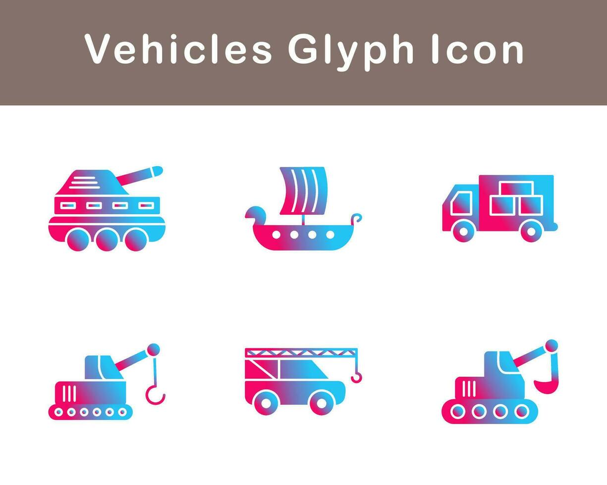 Vehicles Vector Icon Set