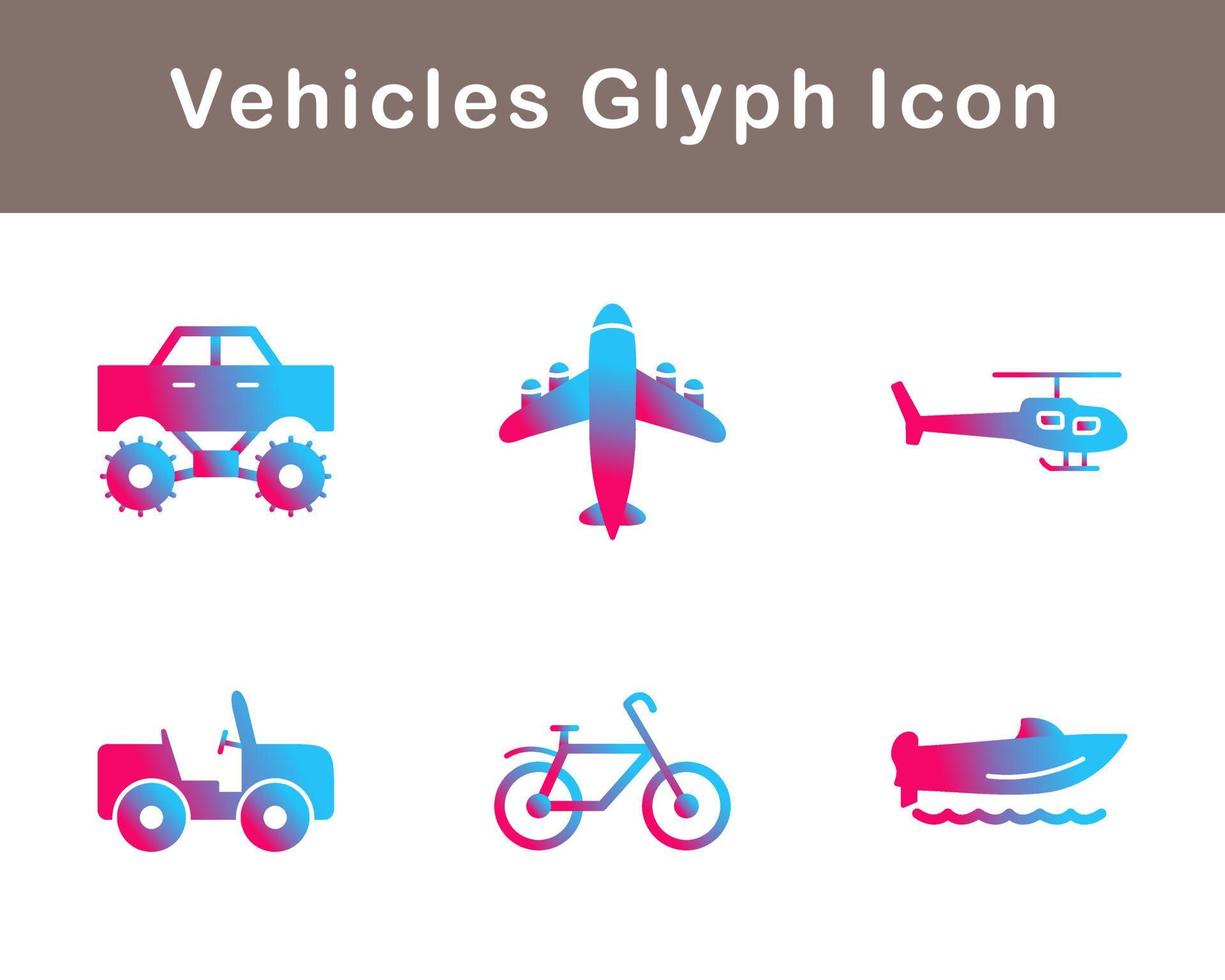 Vehicles Vector Icon Set