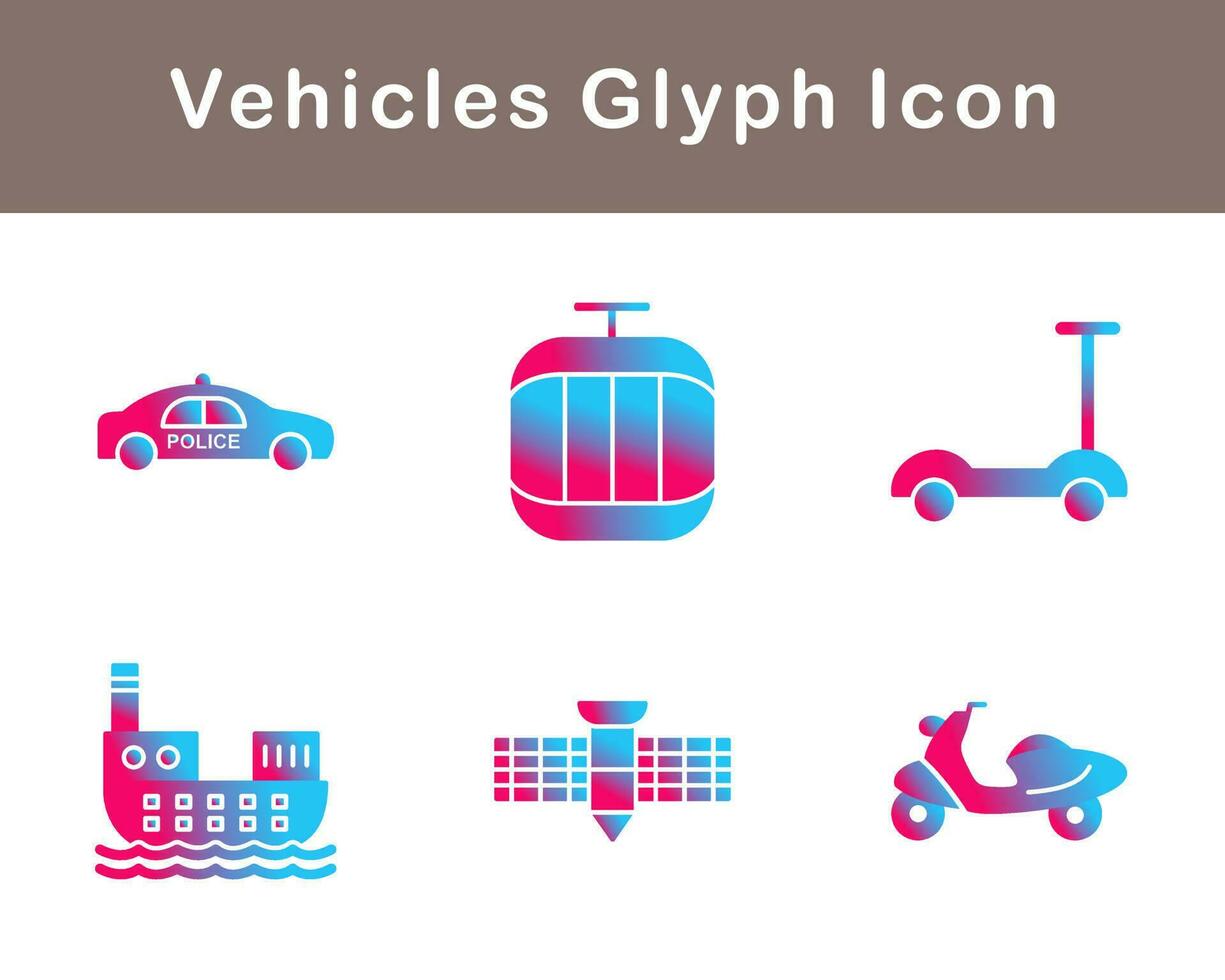 Vehicles Vector Icon Set
