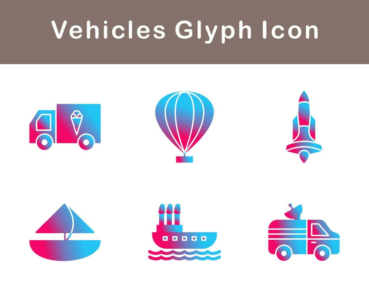 Vehicles Vector Icon Set