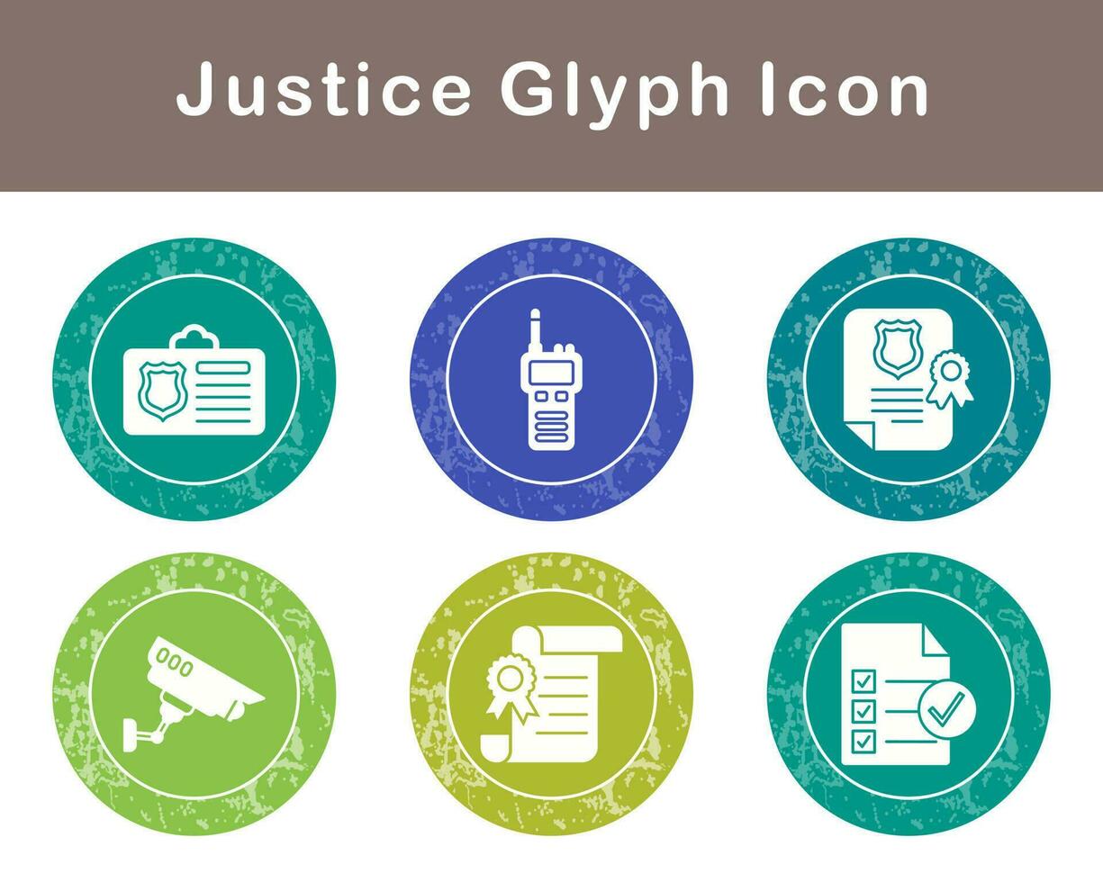 Justice Vector Icon Set