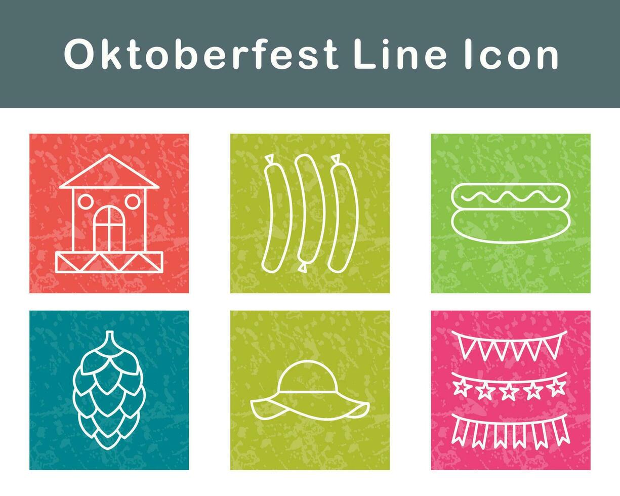 Oktoberfest vector icono conjunto