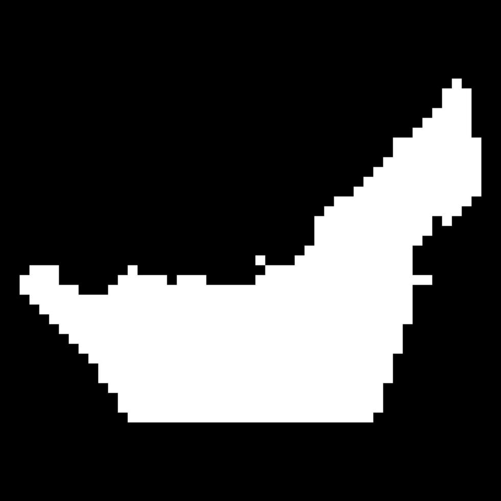 Pixel map of UAE. Vector illustration.