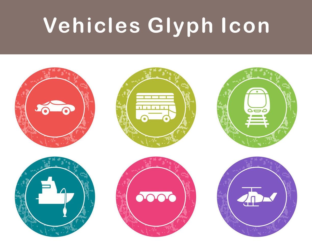 Vehicles Vector Icon Set