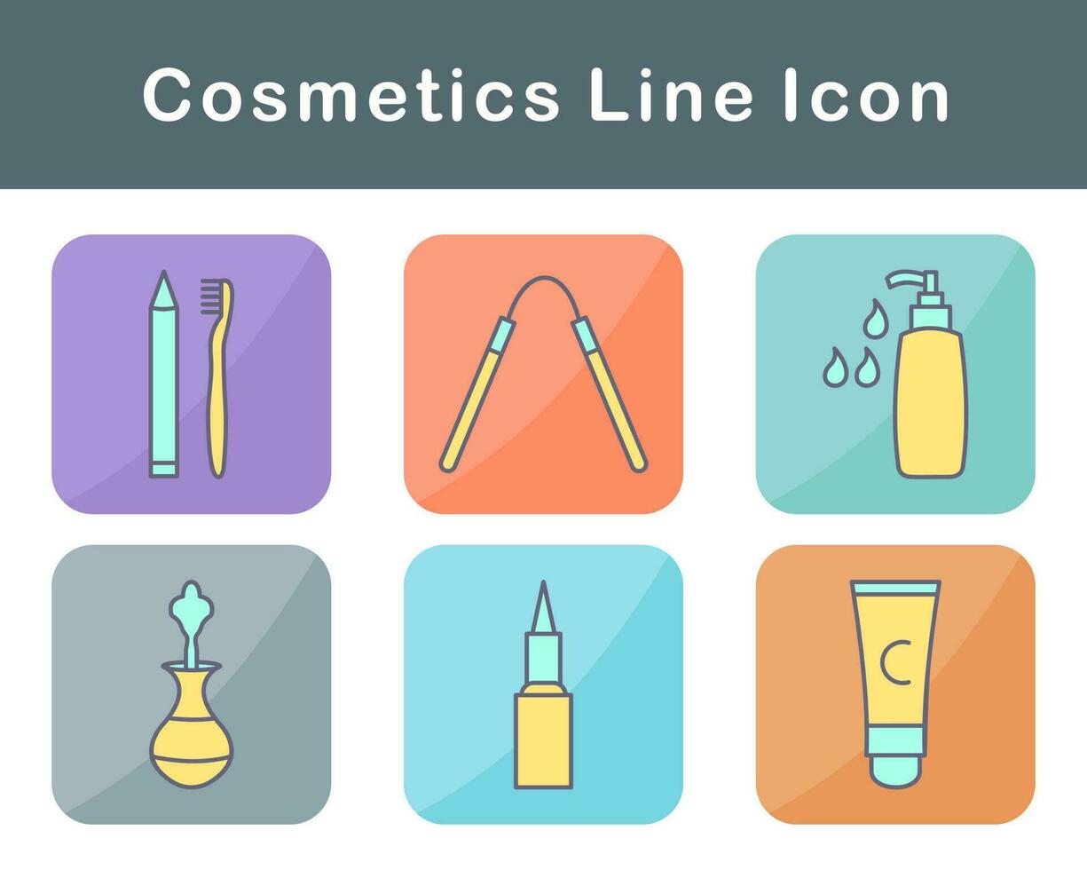 productos cosméticos vector icono conjunto