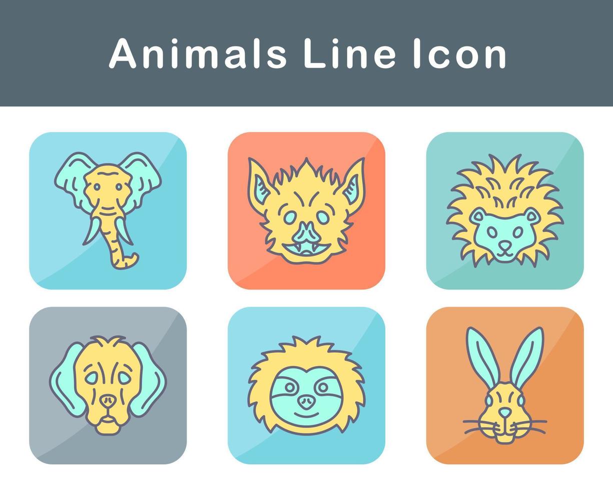 animales vector icono conjunto