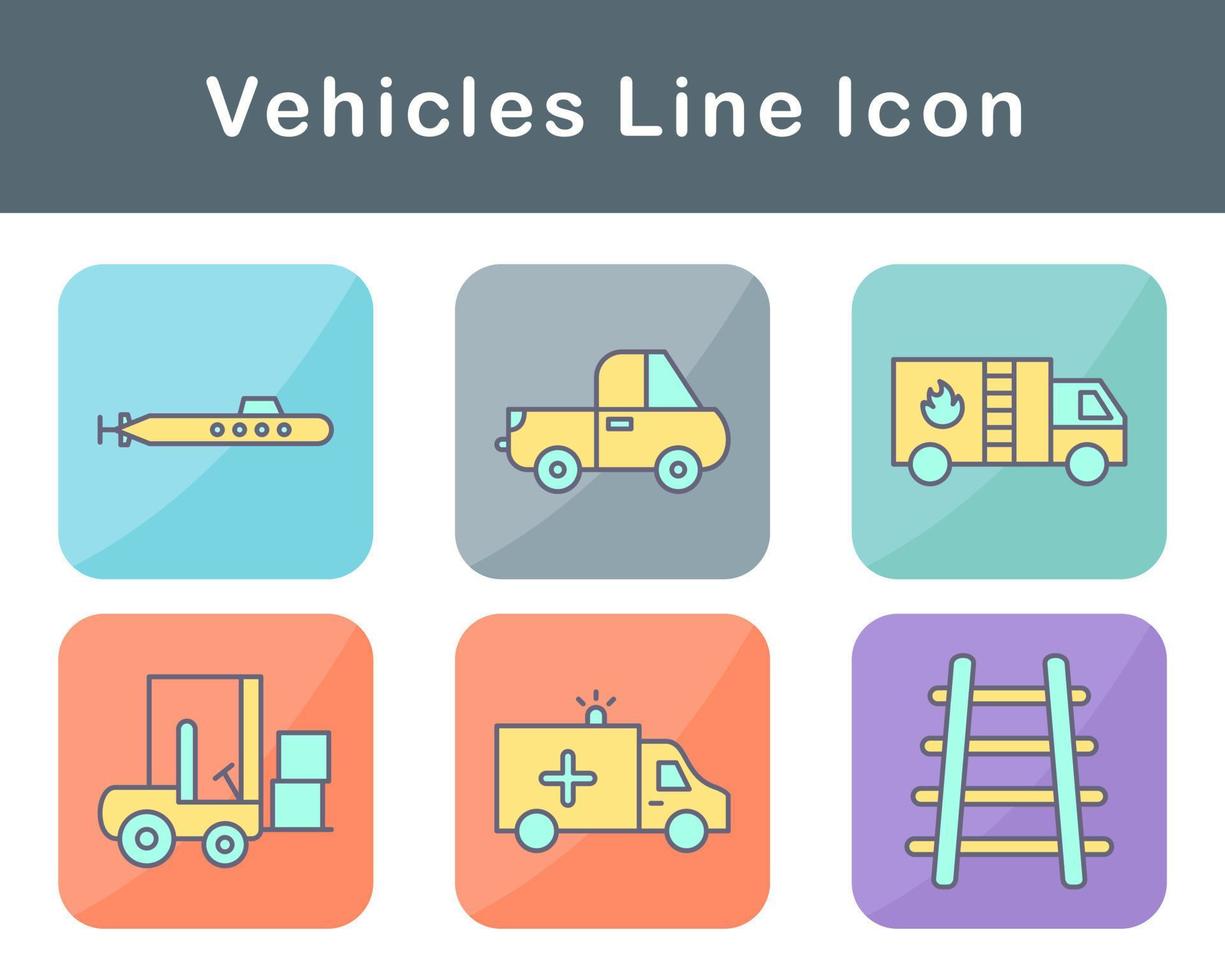 Vehicles Vector Icon Set