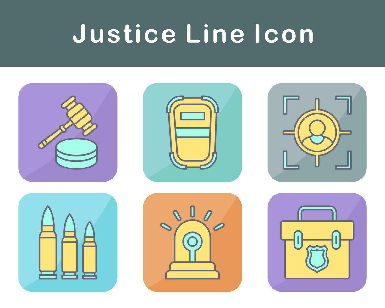 Justice Vector Icon Set