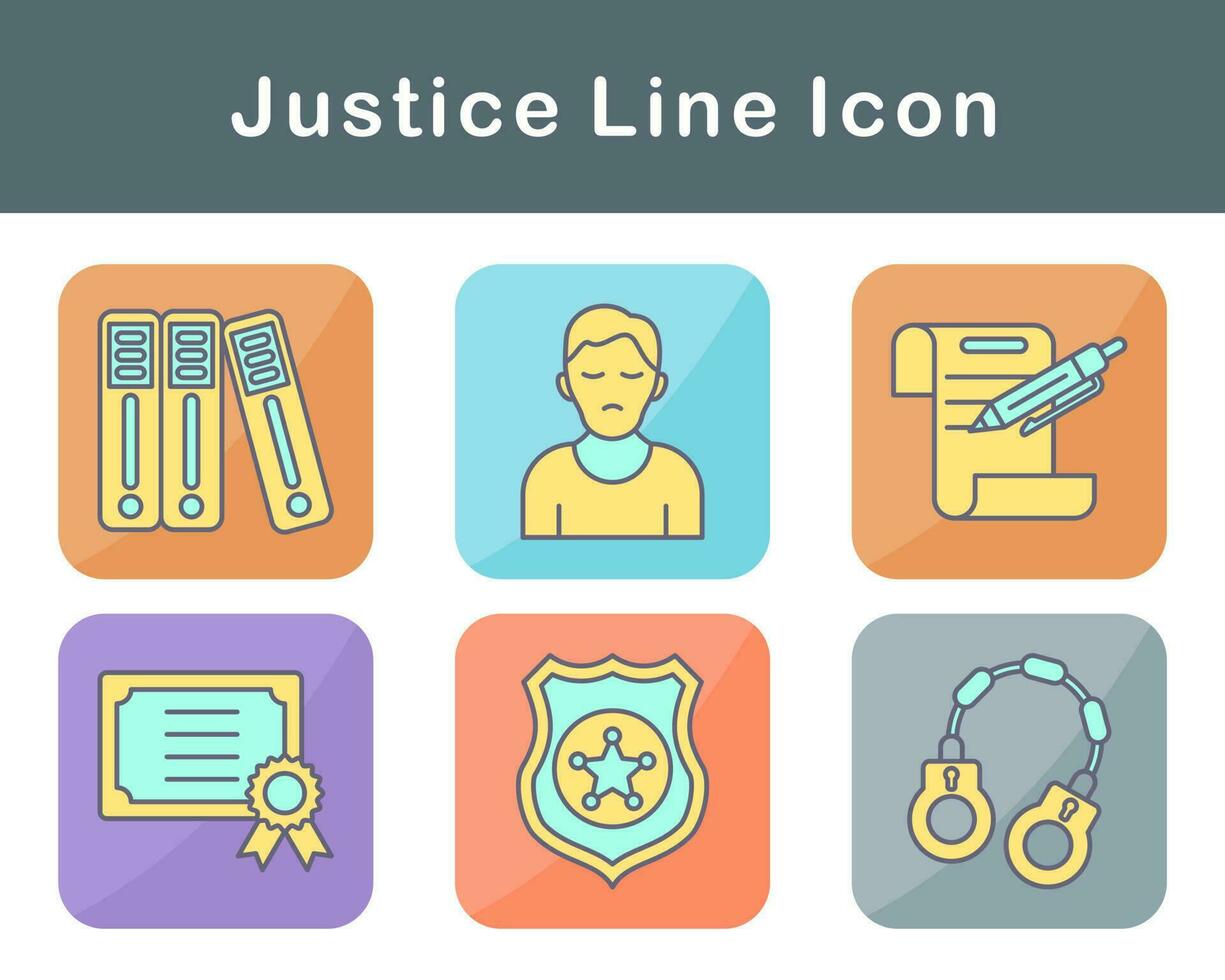 Justice Vector Icon Set