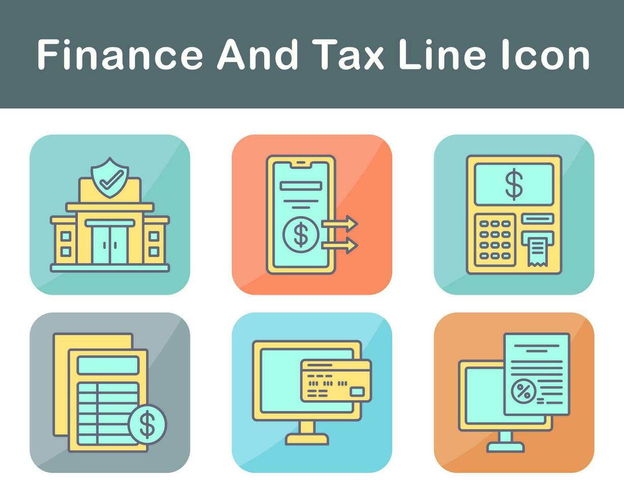 Finance And Tax Vector Icon Set