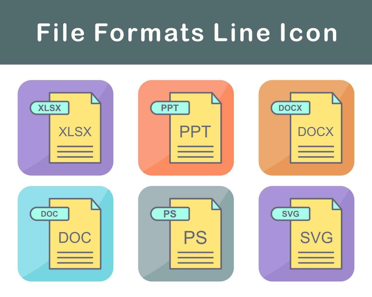 File Formats Vector Icon Set