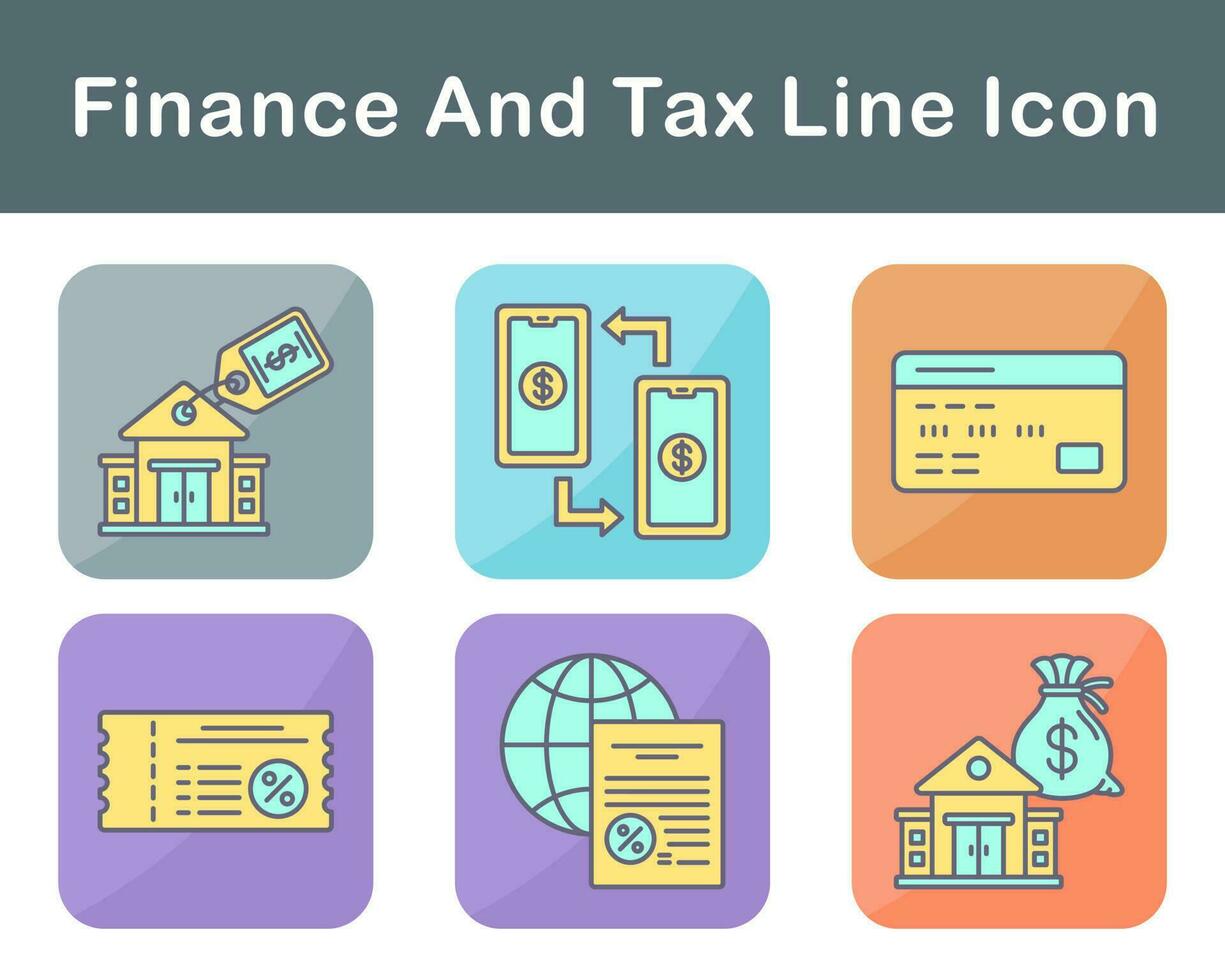 Finance And Tax Vector Icon Set