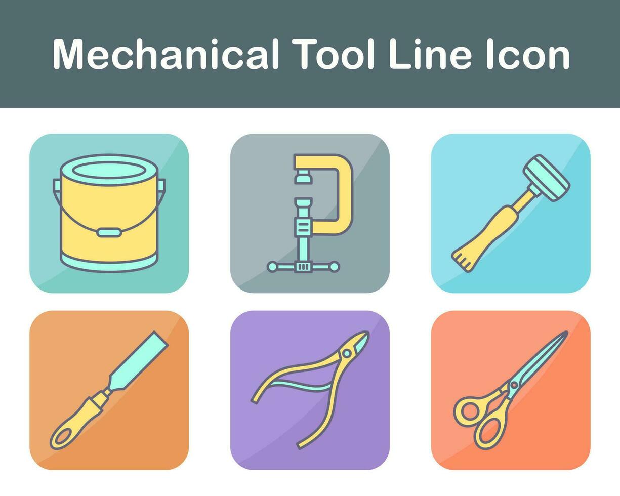 Mechanical Tool Vector Icon Set