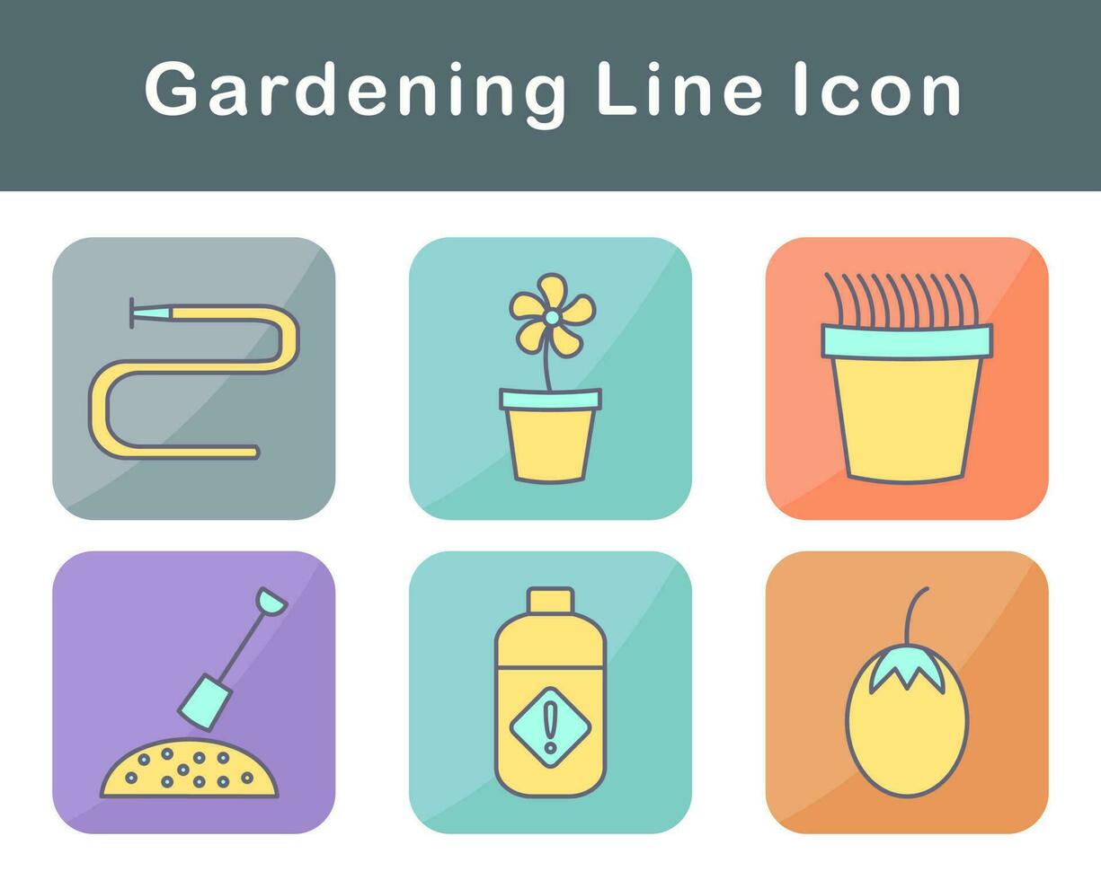 jardinería vector icono conjunto