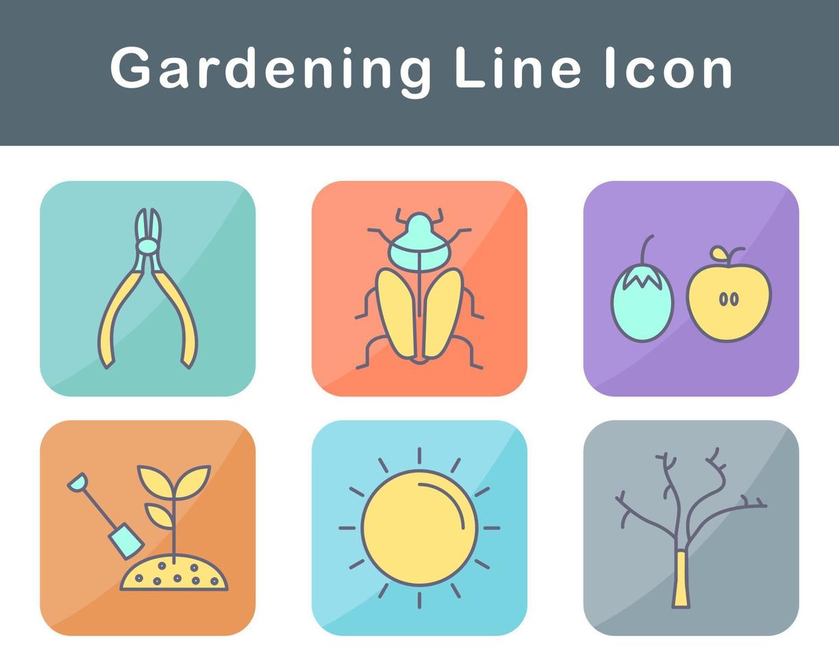 jardinería vector icono conjunto