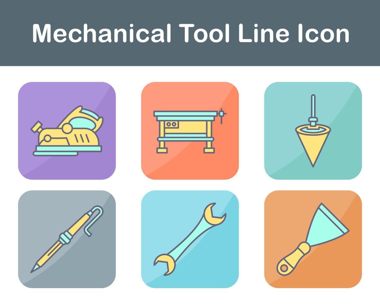 mecánico herramienta vector icono conjunto