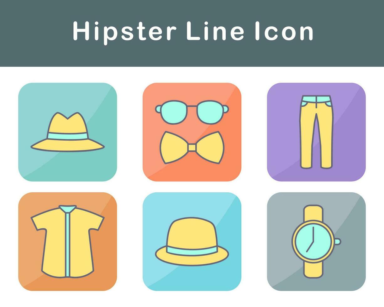Hipster Vector Icon Set