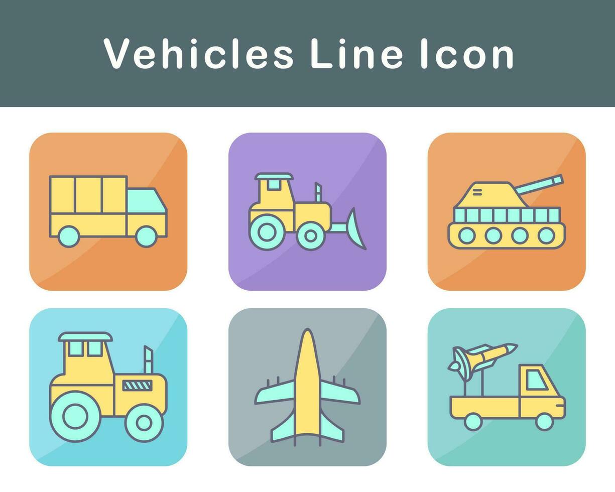 Vehicles Vector Icon Set