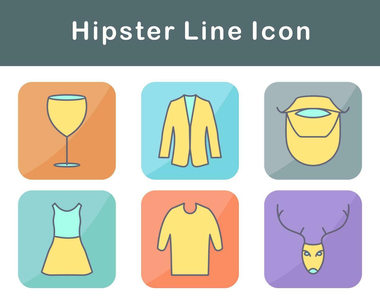 Hipster Vector Icon Set