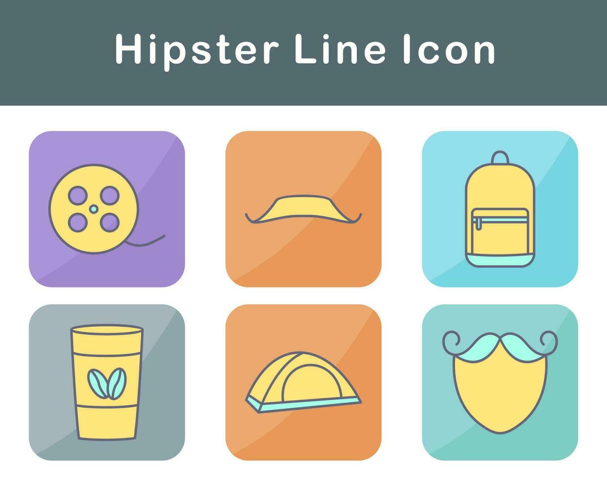 Hipster Vector Icon Set