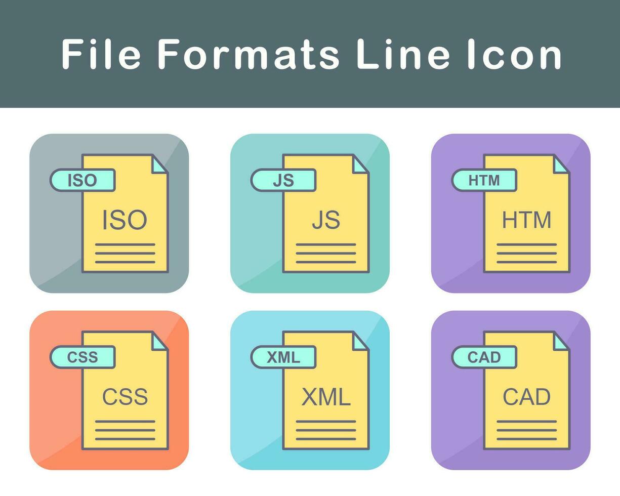 File Formats Vector Icon Set