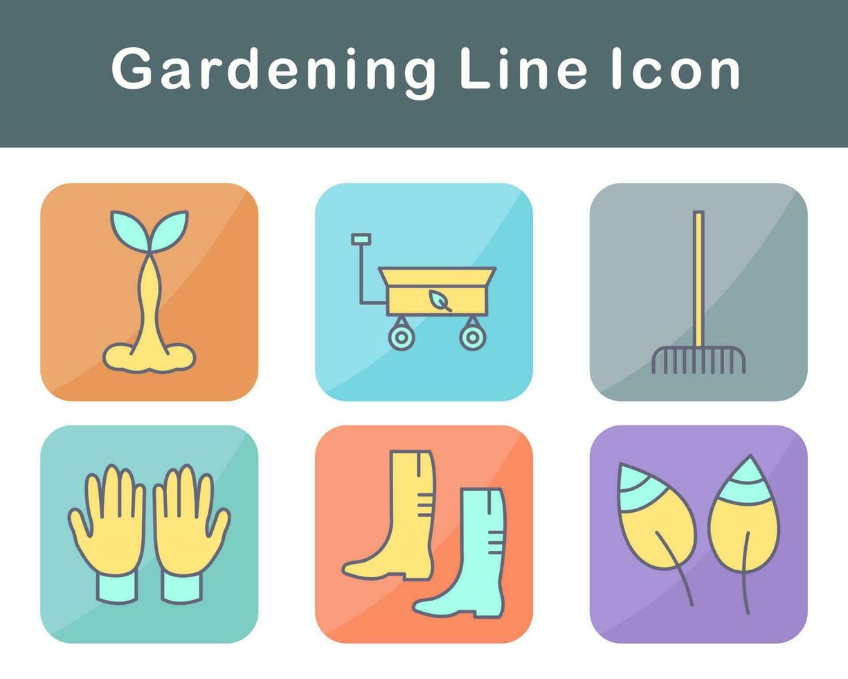 jardinería vector icono conjunto