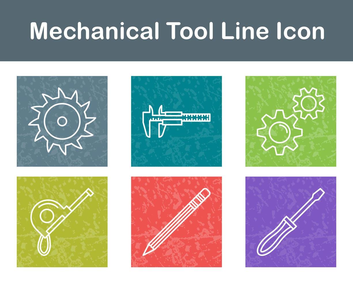 mecánico herramienta vector icono conjunto