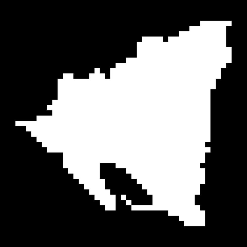 Pixel map of Nicaragua. Vector illustration.