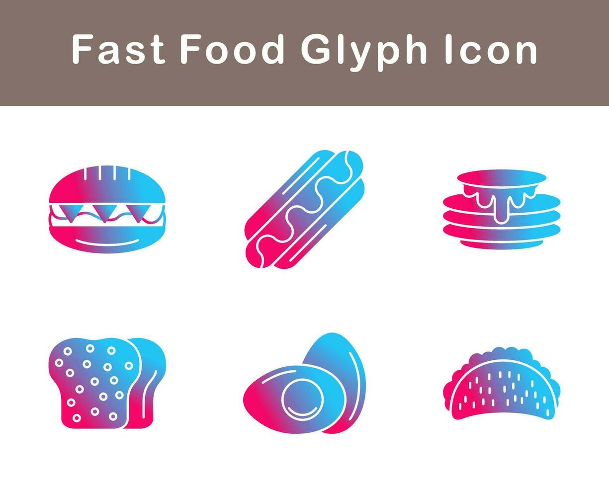 Fast Food Vector Icon Set