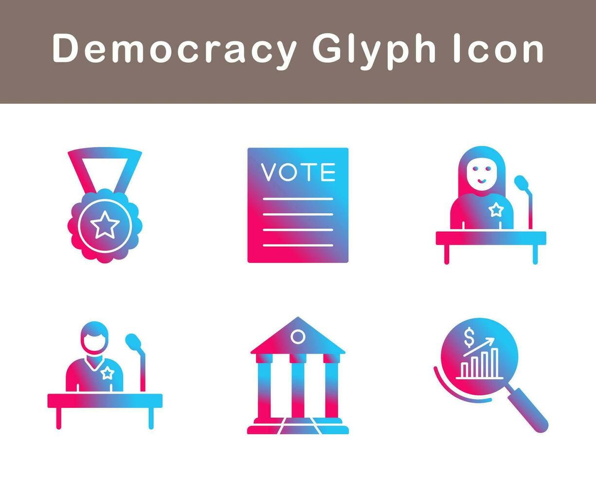 Democracy Vector Icon Set