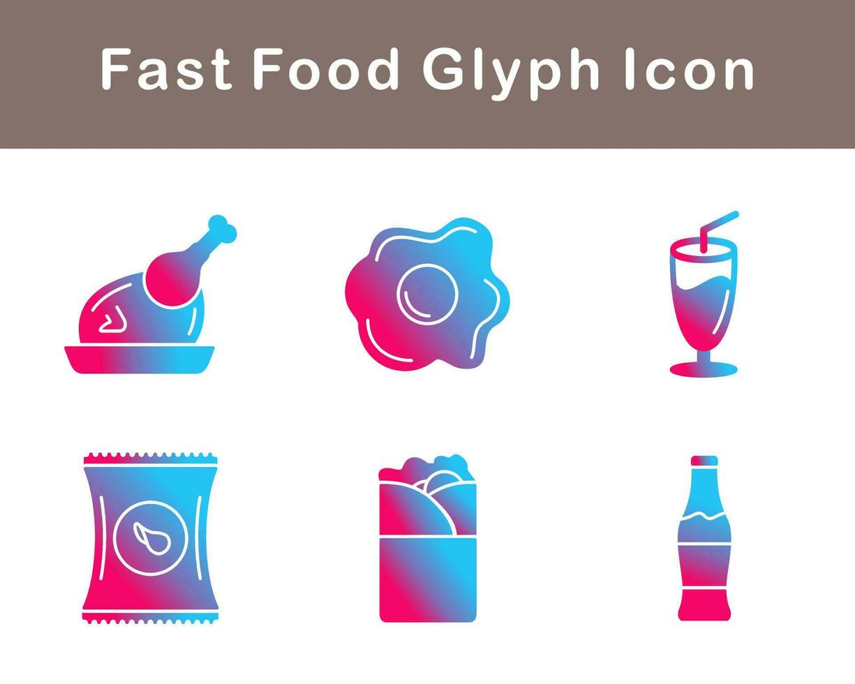 Fast Food Vector Icon Set