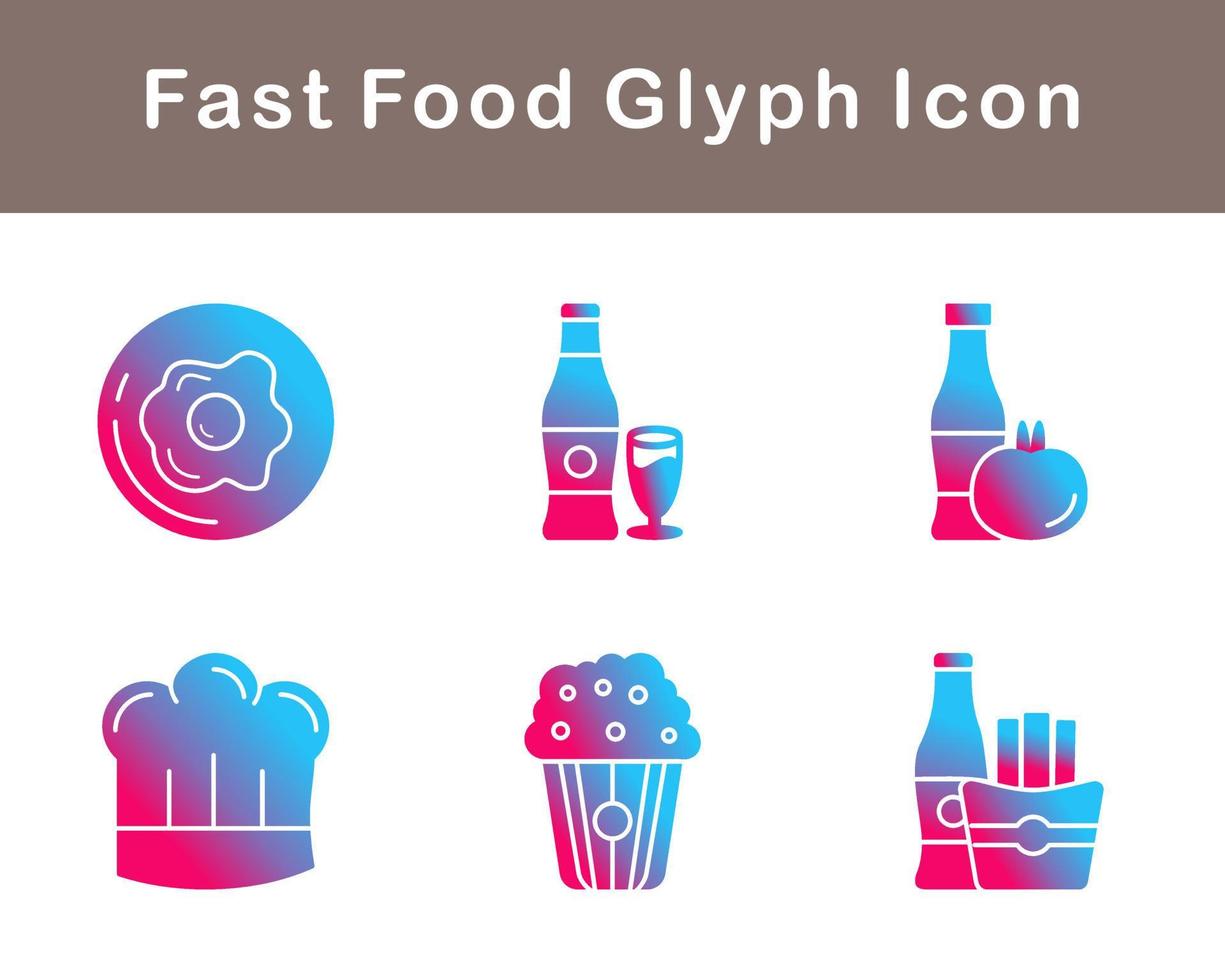 Fast Food Vector Icon Set