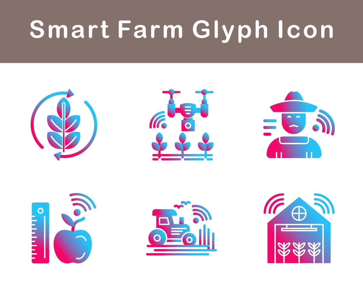 Smart Farm Vector Icon Set
