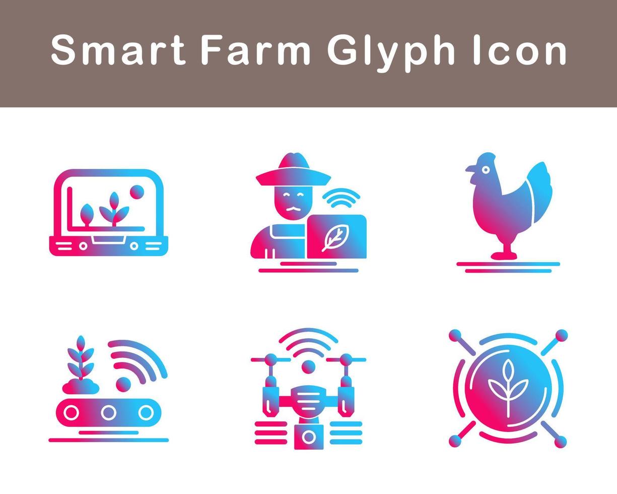 Smart Farm Vector Icon Set