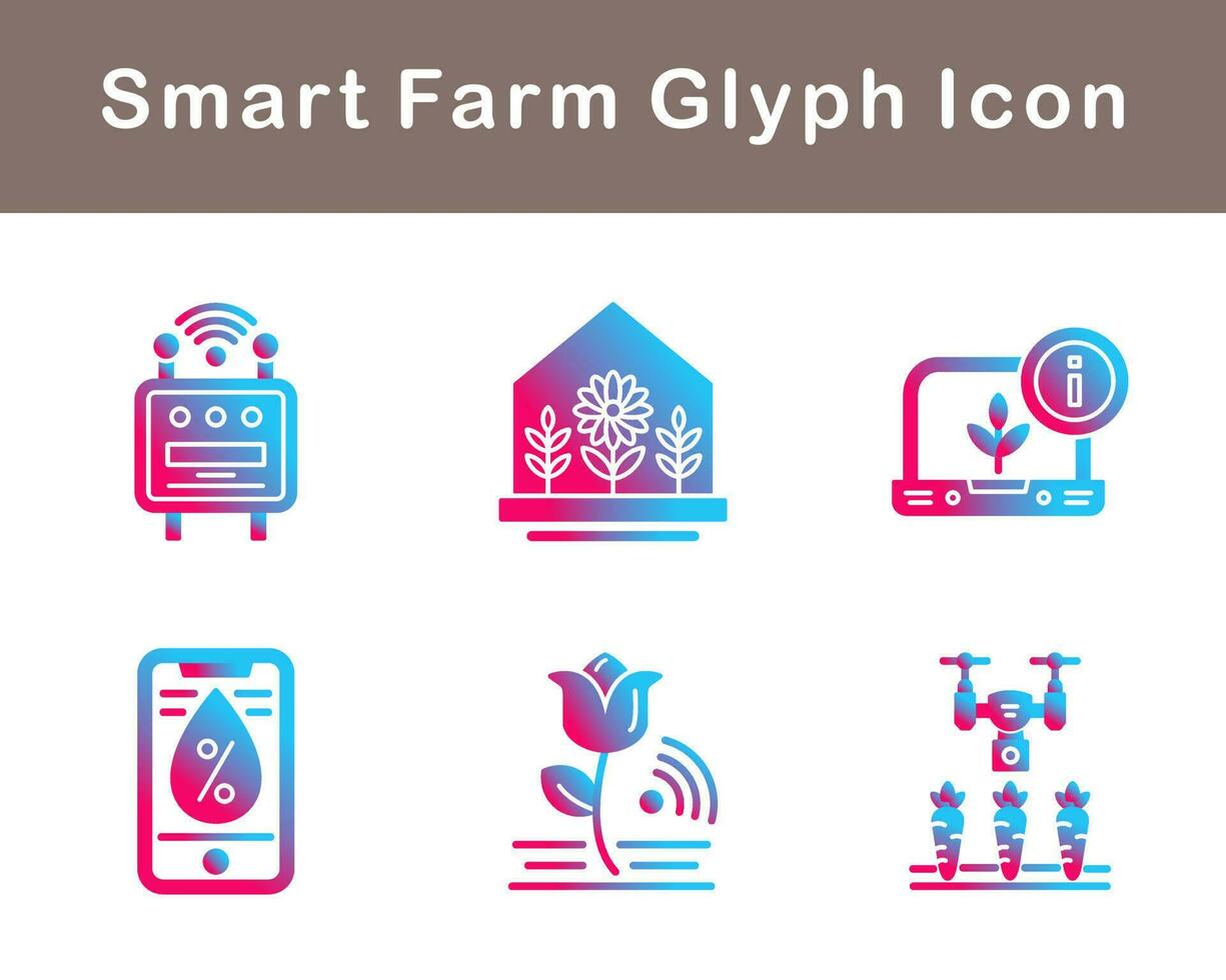Smart Farm Vector Icon Set