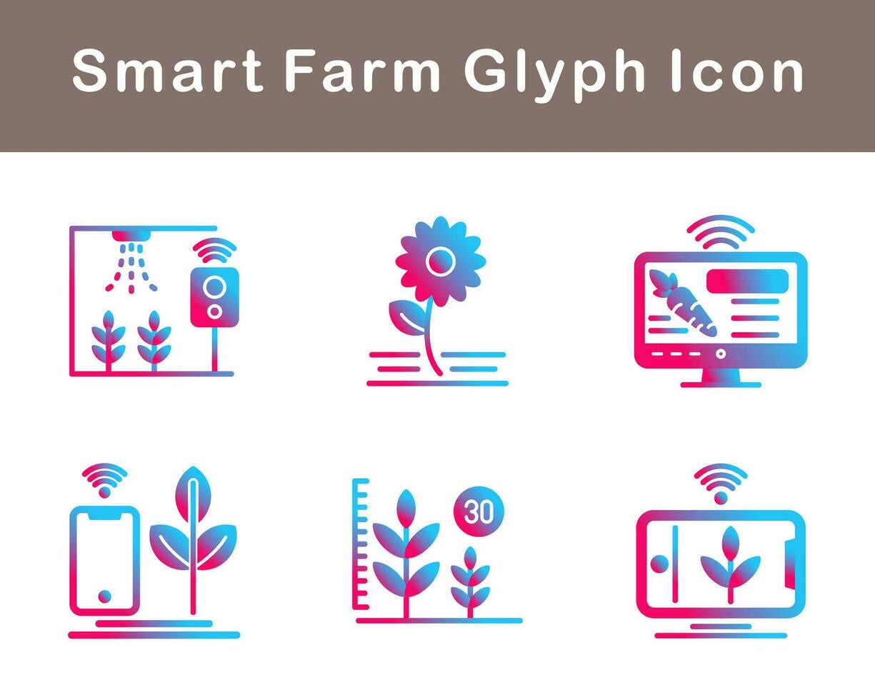 Smart Farm Vector Icon Set
