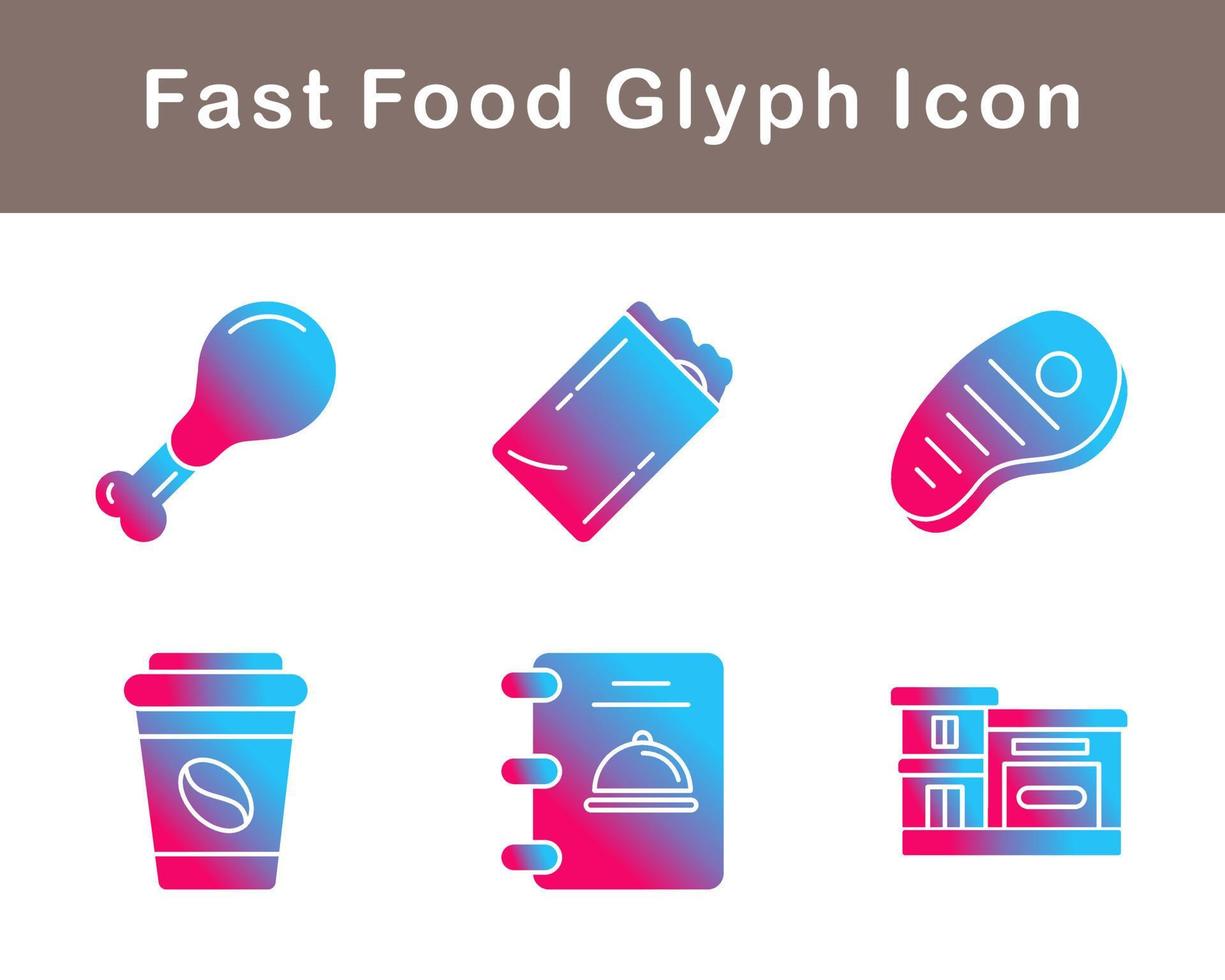 Fast Food Vector Icon Set