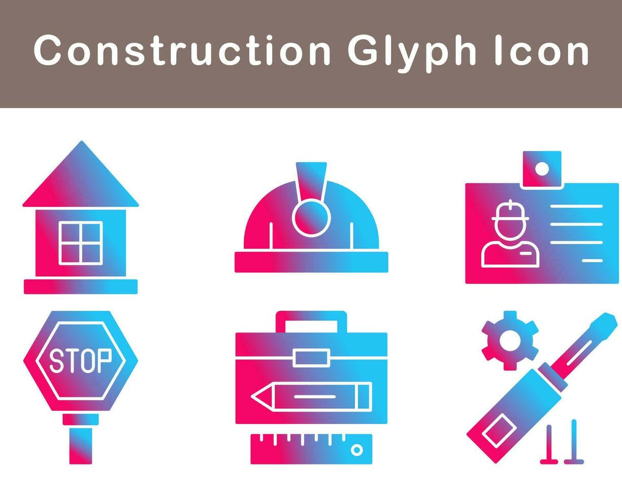 conjunto de iconos de vector de construcción